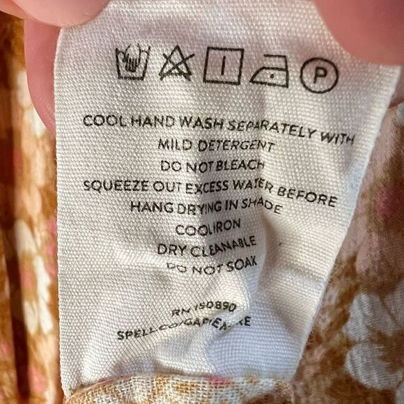 Spell and the Gypsy Collective Anne Jumpsuit Peach Size Medium Organic Cotton - Picture 9 of 10